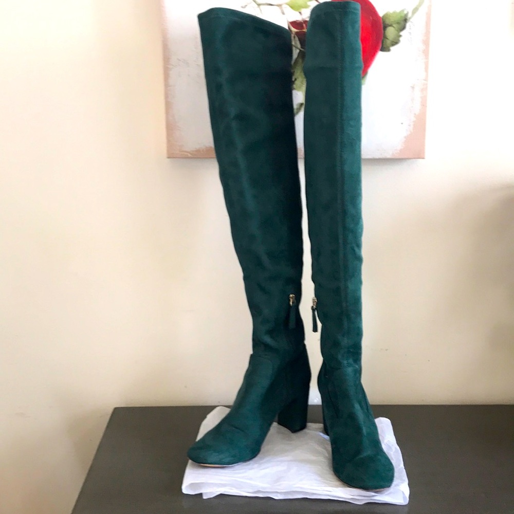 Comfy & Comfy🍀Rare Green🍀 Knee Hight Heeled boots - 7M - St. Patrick's Queen